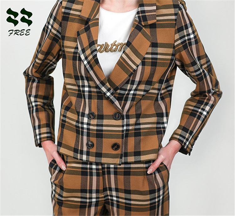 Blazer jacket in checked color