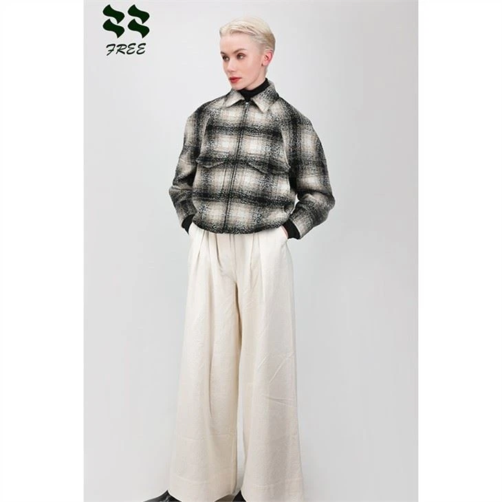 Ladies Short Winter Coat With Raglan Sleeve