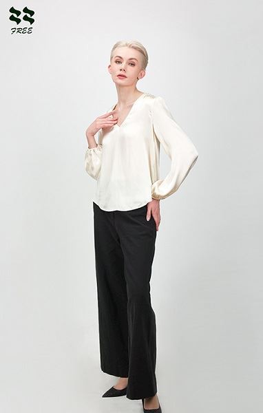 Dostawca prostych spodni z jedwabiu i lnu dla kobiet